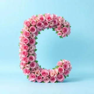Pink roses — litera C