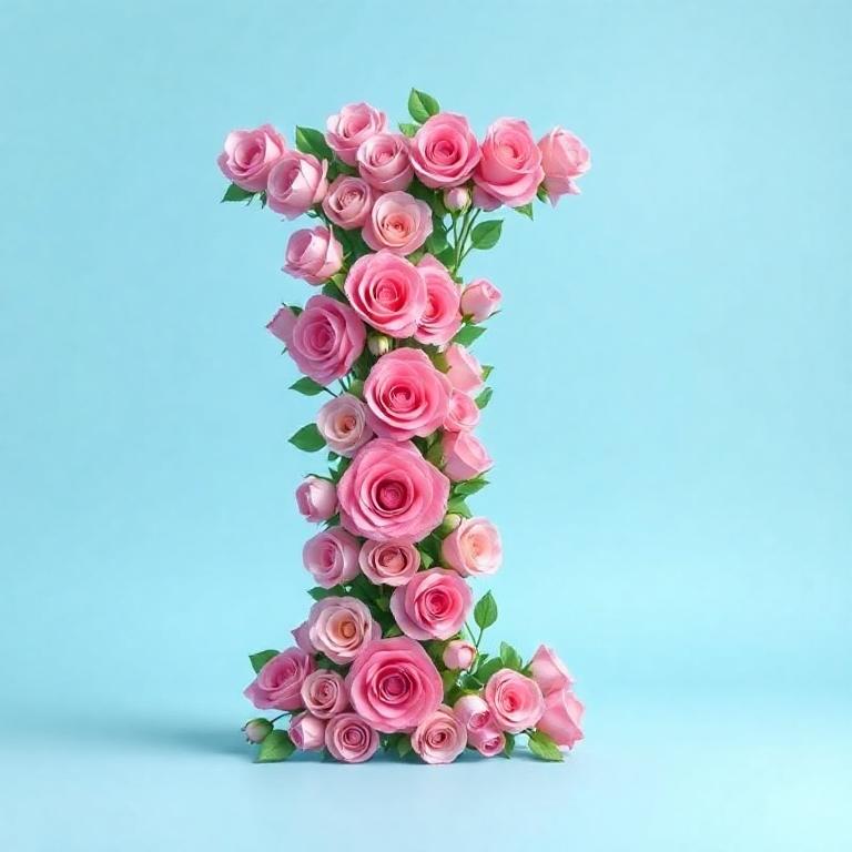 Pink roses — litera I