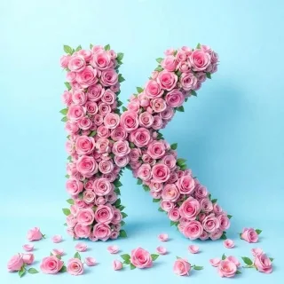 Pink roses — litera K