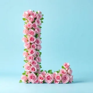 Pink roses — litera L