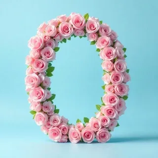 Pink roses — litera O
