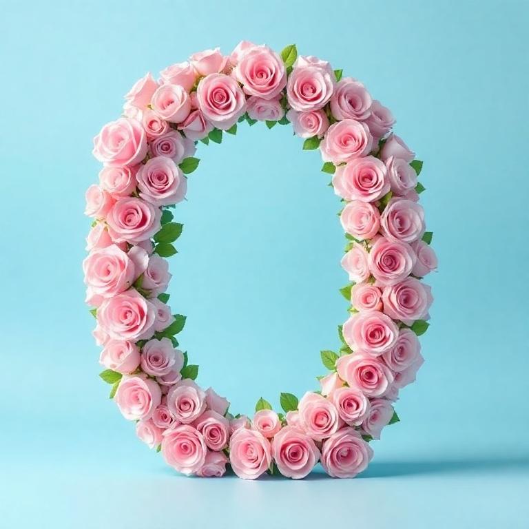Pink roses — litera O