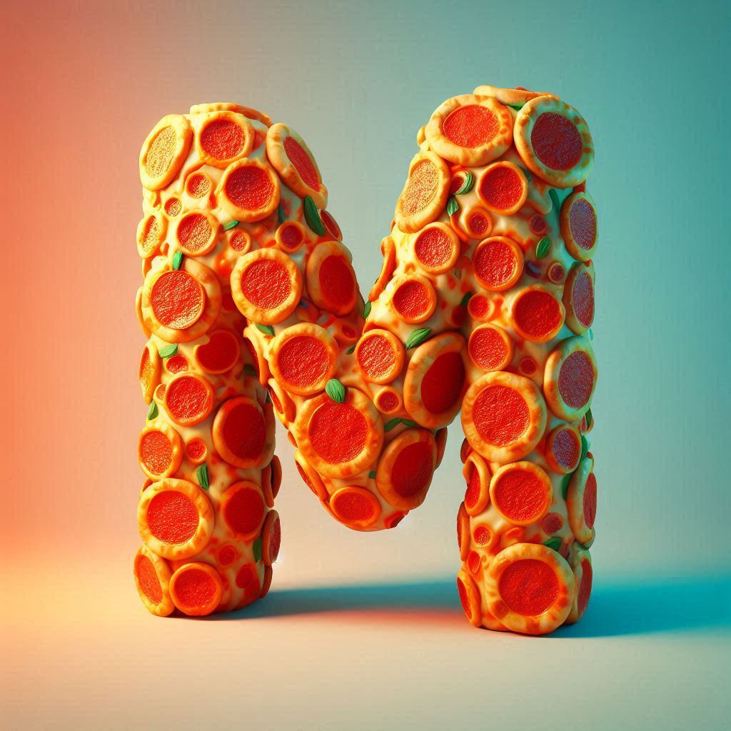 Pizza — litera M (wariant 2)