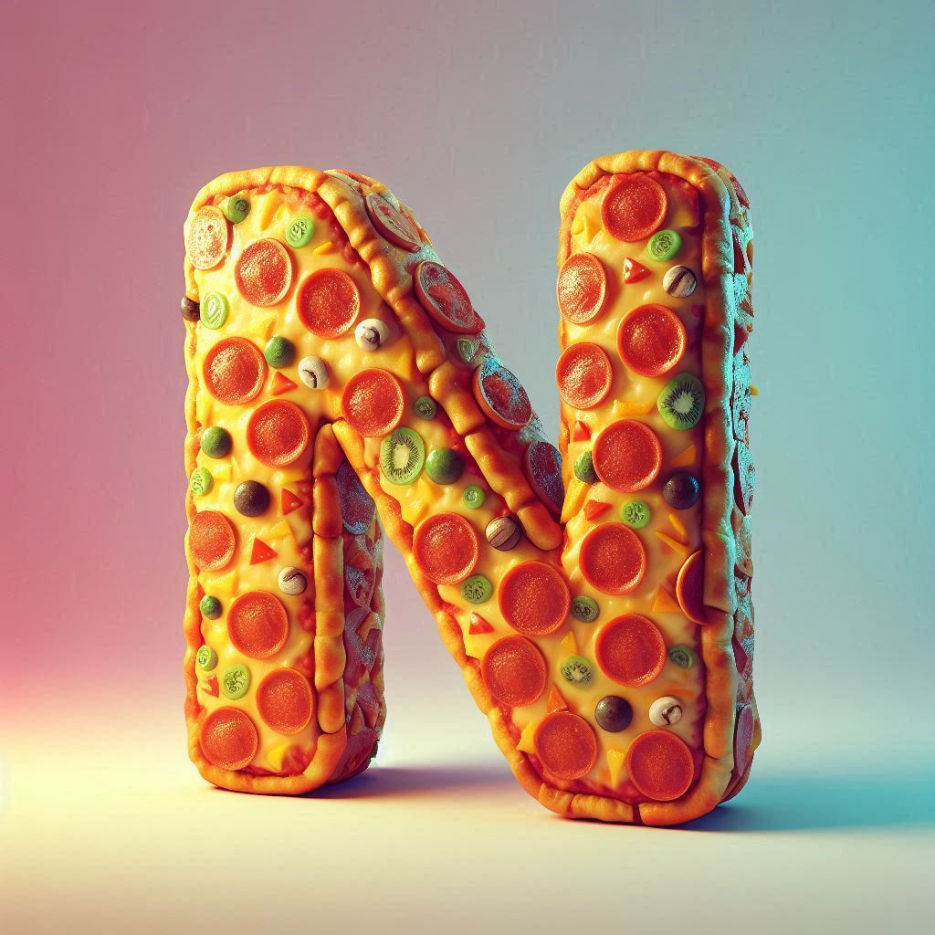 Pizza — litera N (wariant 2)