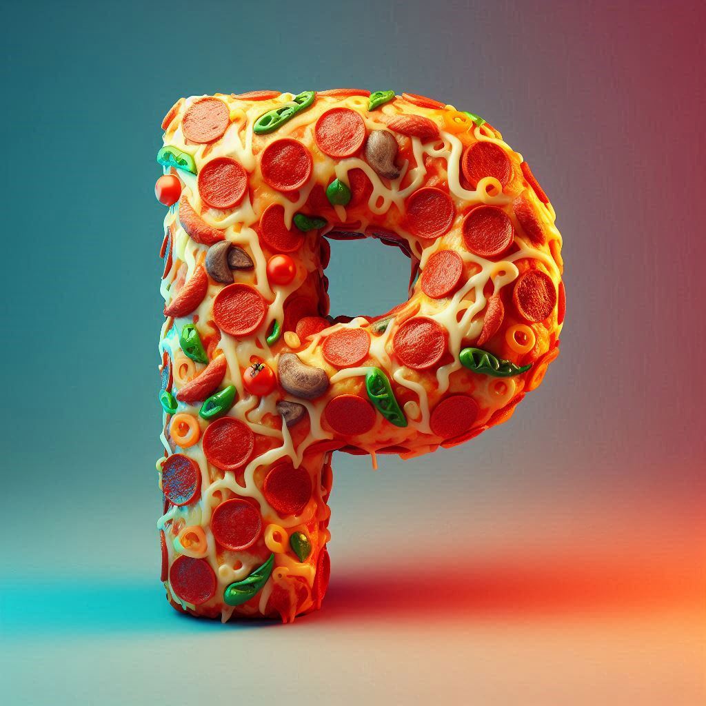 Pizza — litera P (wariant 2)