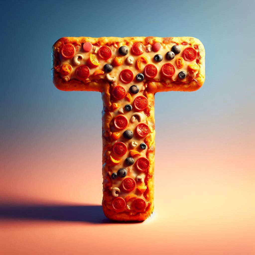 Pizza — litera T (wariant 2)