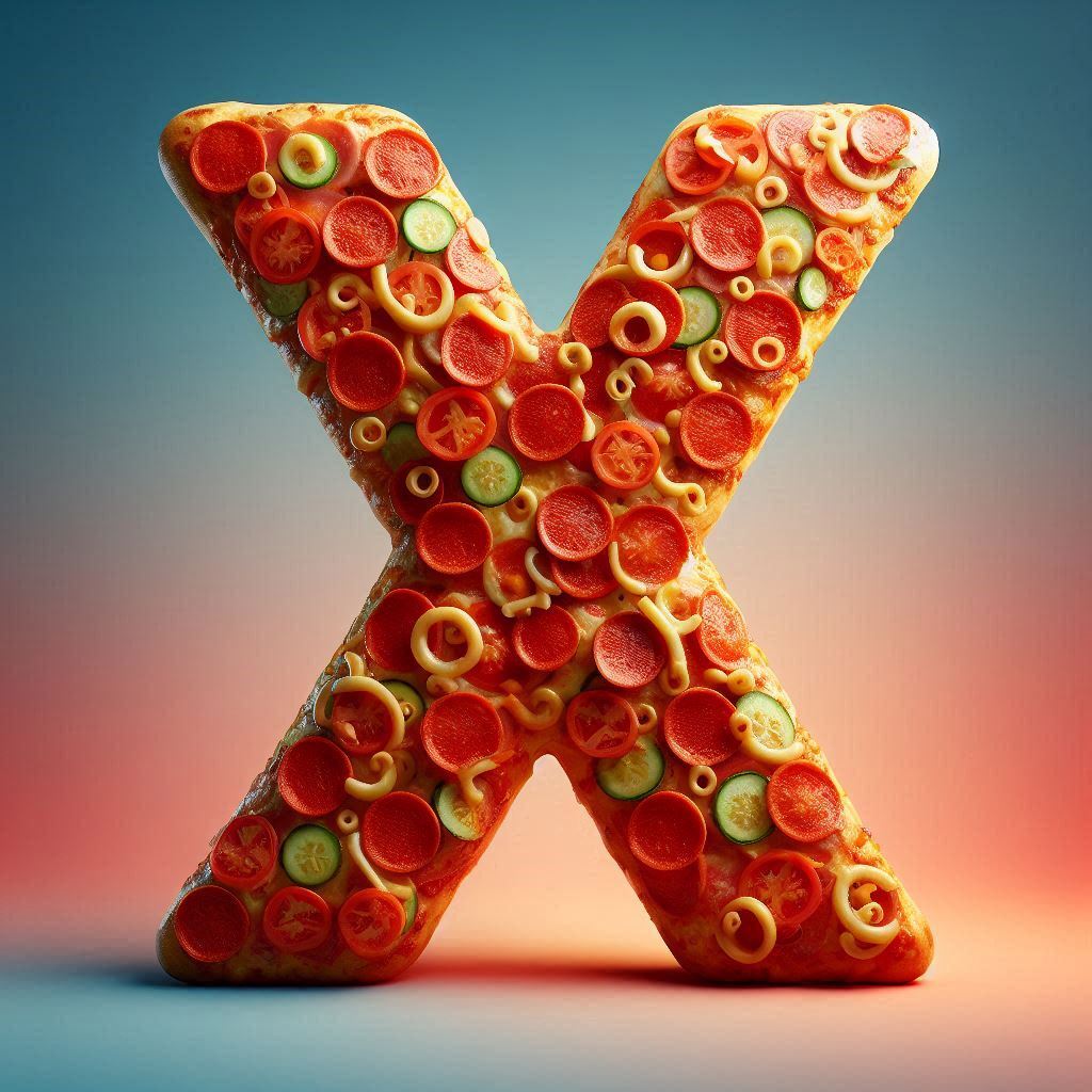 Pizza — litera X (wariant 2)