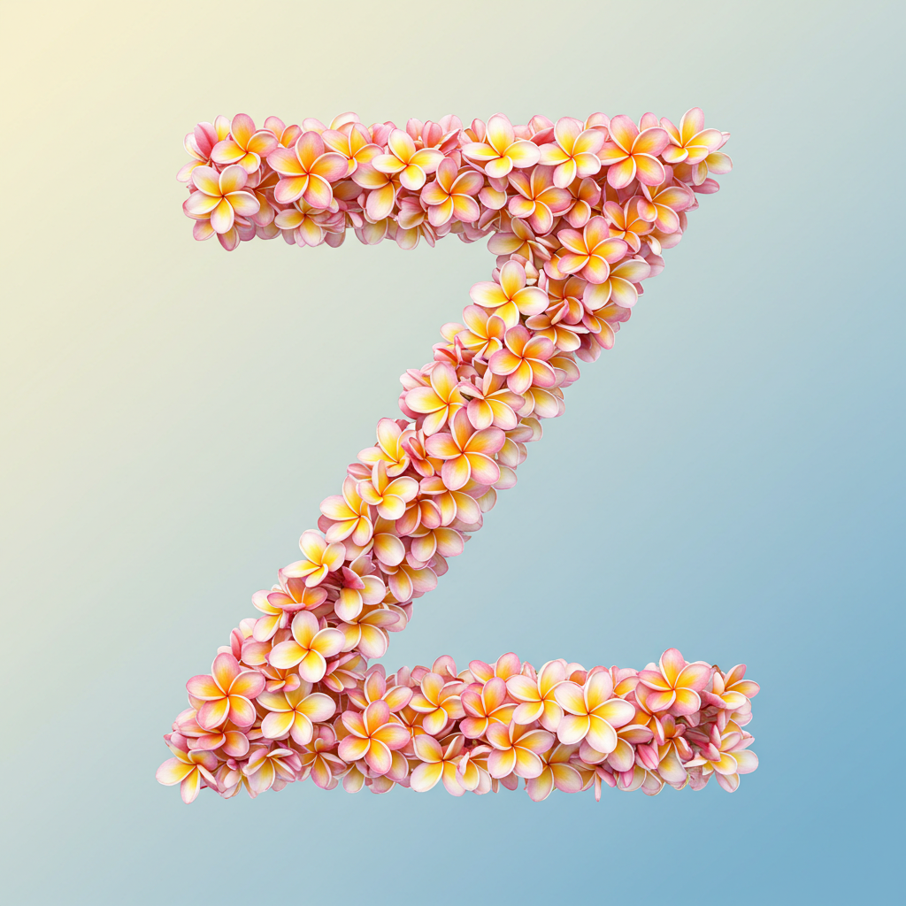 Plumeria — litera Z (wariant 2)