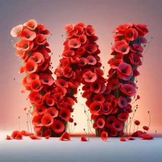 Poppies — litera W