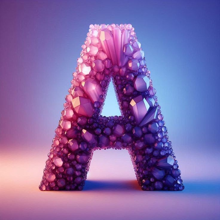 Purple crystal — litera A