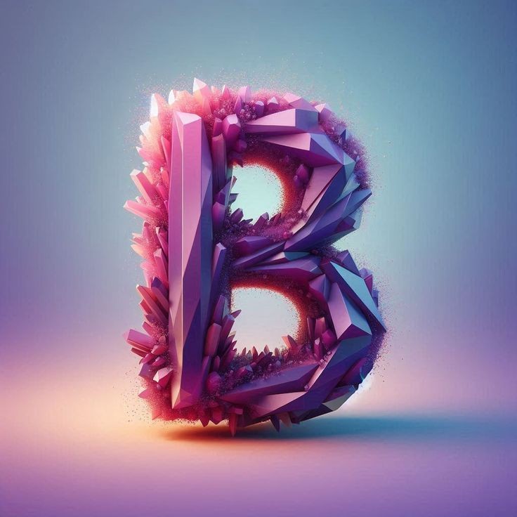 Purple crystal — litera B
