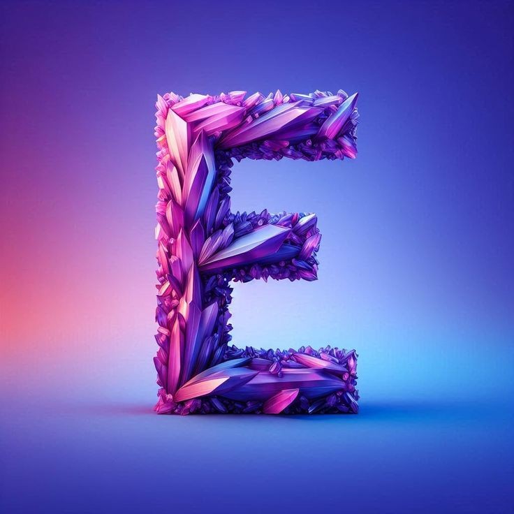 Purple crystal — litera E
