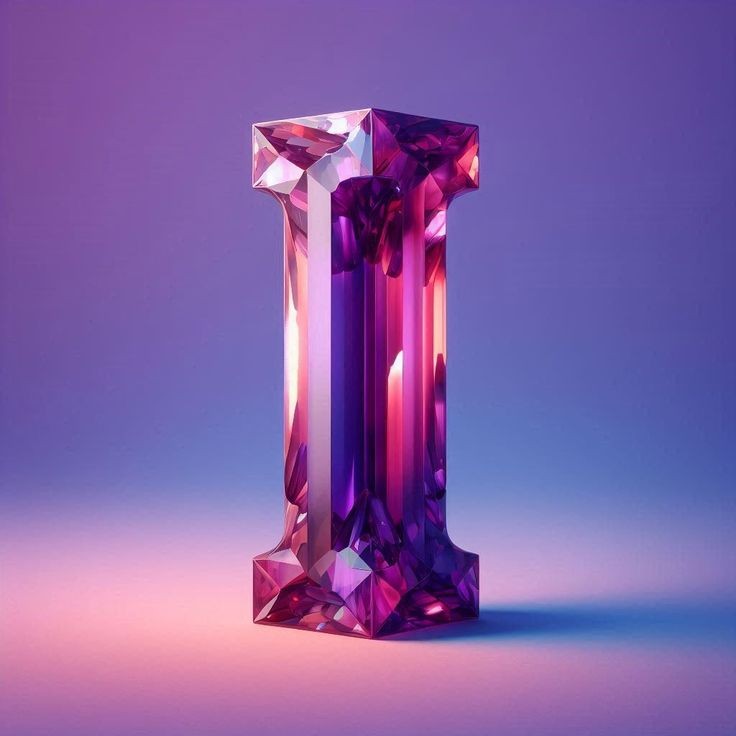Purple crystal — litera I