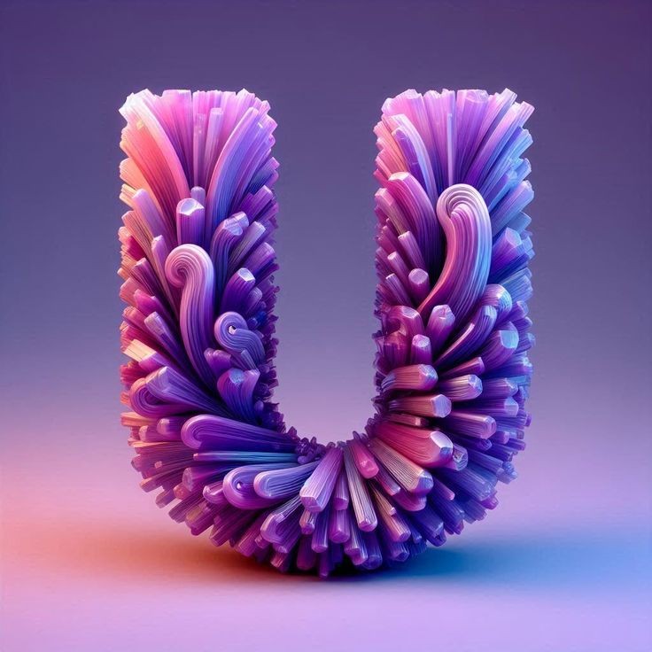 Purple crystal — litera U