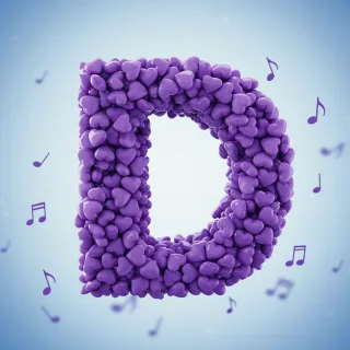 Purple hearts — litera D