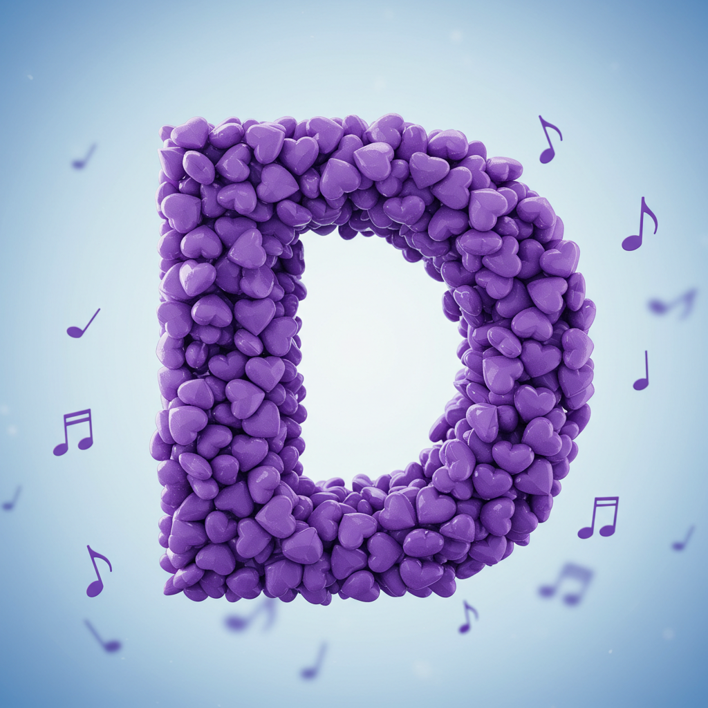 Purple hearts — litera D