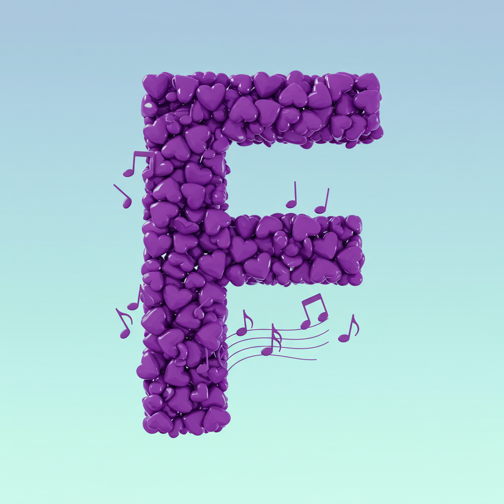 Purple hearts — litera F