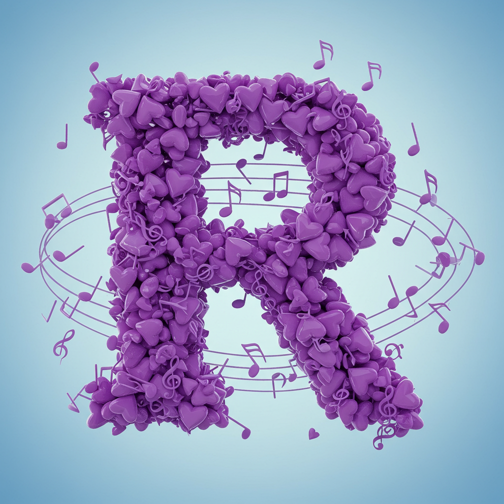 Purple hearts — litera R