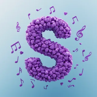 Purple hearts — litera S