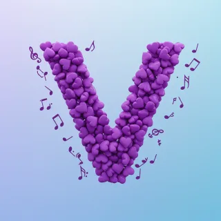 Purple hearts — litera V