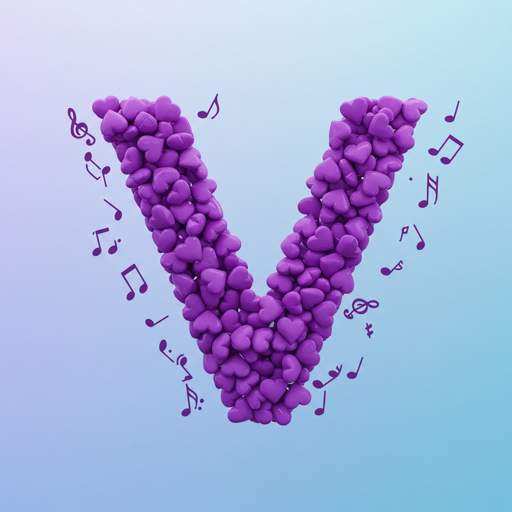 Purple hearts — litera V