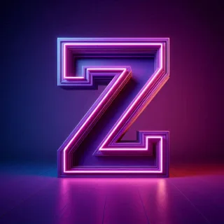 Purple neon — litera Z