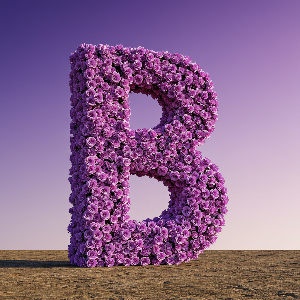 Purple rose — litera B