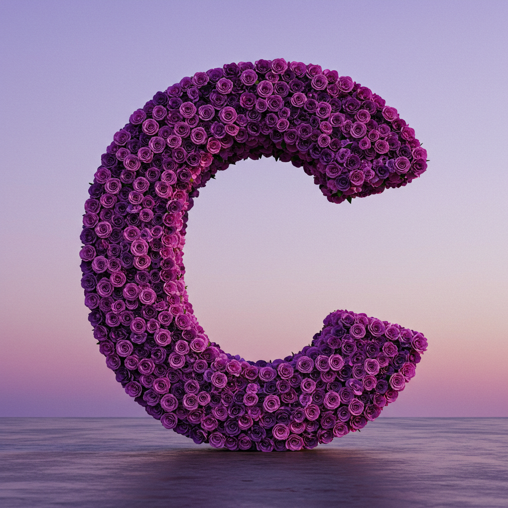 Purple rose — litera C