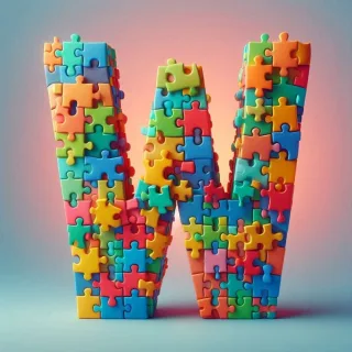Puzzle — litera W