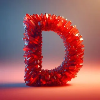 Red crystal — litera D