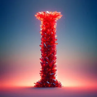Red crystal — litera I
