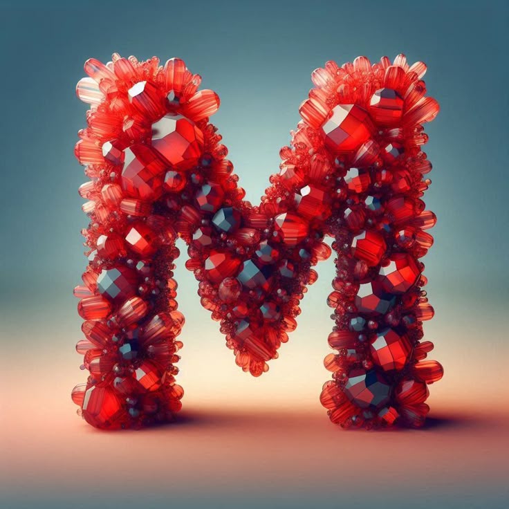 Red crystal — litera M