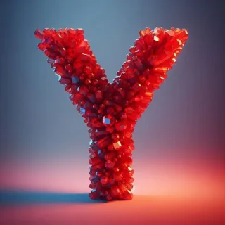 Red crystal — litera Y