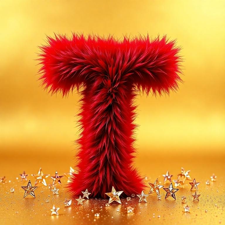 Red fur — litera T