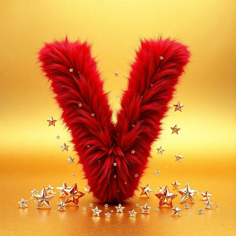 Red fur — litera V