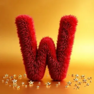Red fur — litera W