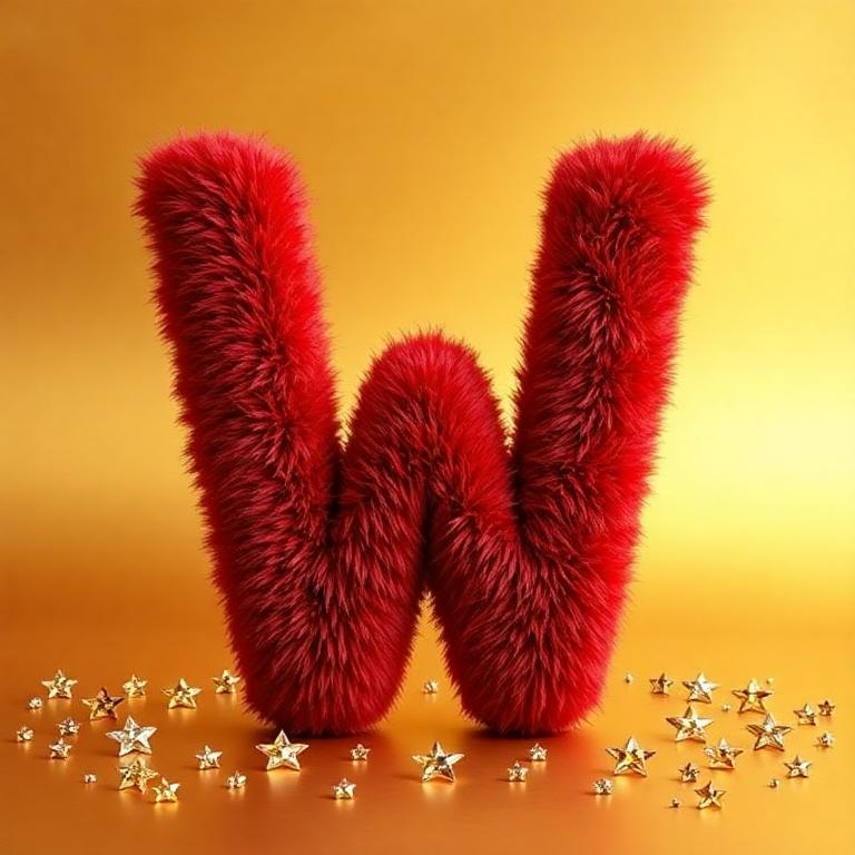 Red fur — litera W