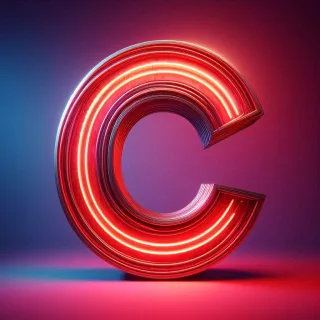 Red neon — litera C