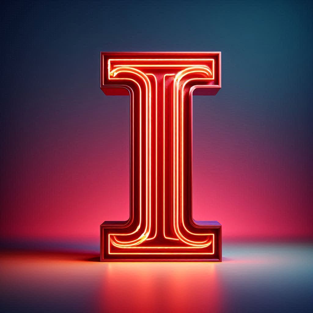 Red neon — litera I