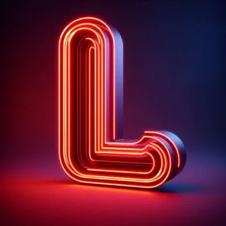 Red neon — litera L