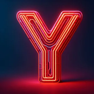 Red neon — litera Y