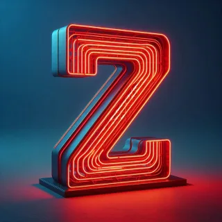 Red neon — litera Z (wariant 2)