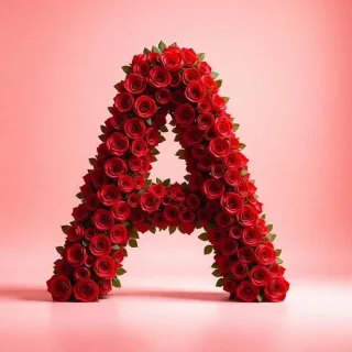 Red rose — litera A