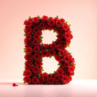 Red rose — litera B