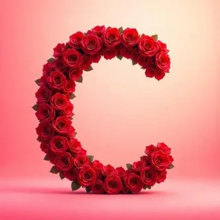 Red rose — litera C