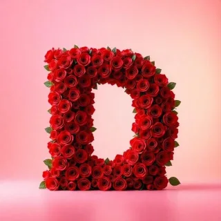 Red rose — litera D