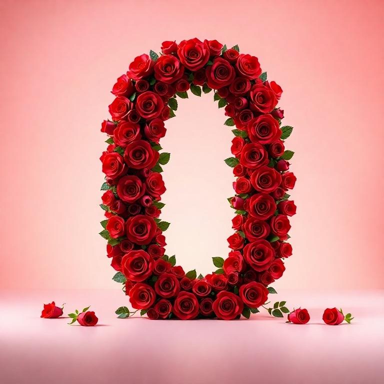 Red rose — litera O