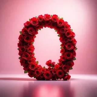 Red rose — litera Q