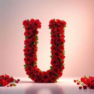Red rose — litera U