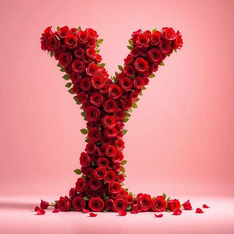 Red rose — litera Y